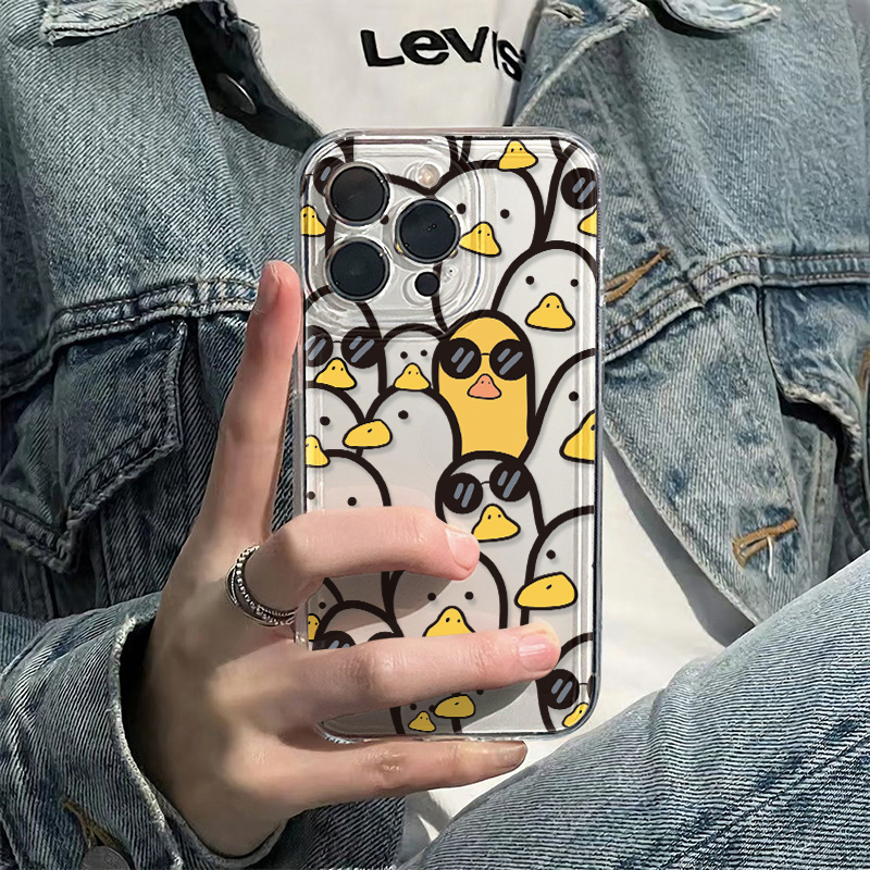 Apple Iphone 15 Pro Max - Leuke Cartoon Duck Case Meisjes Voor