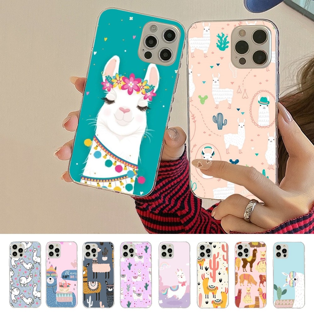 Apple Iphone 15 Pro Max - Cartoon Lama Telefoon Hoesje Voor Iphone
