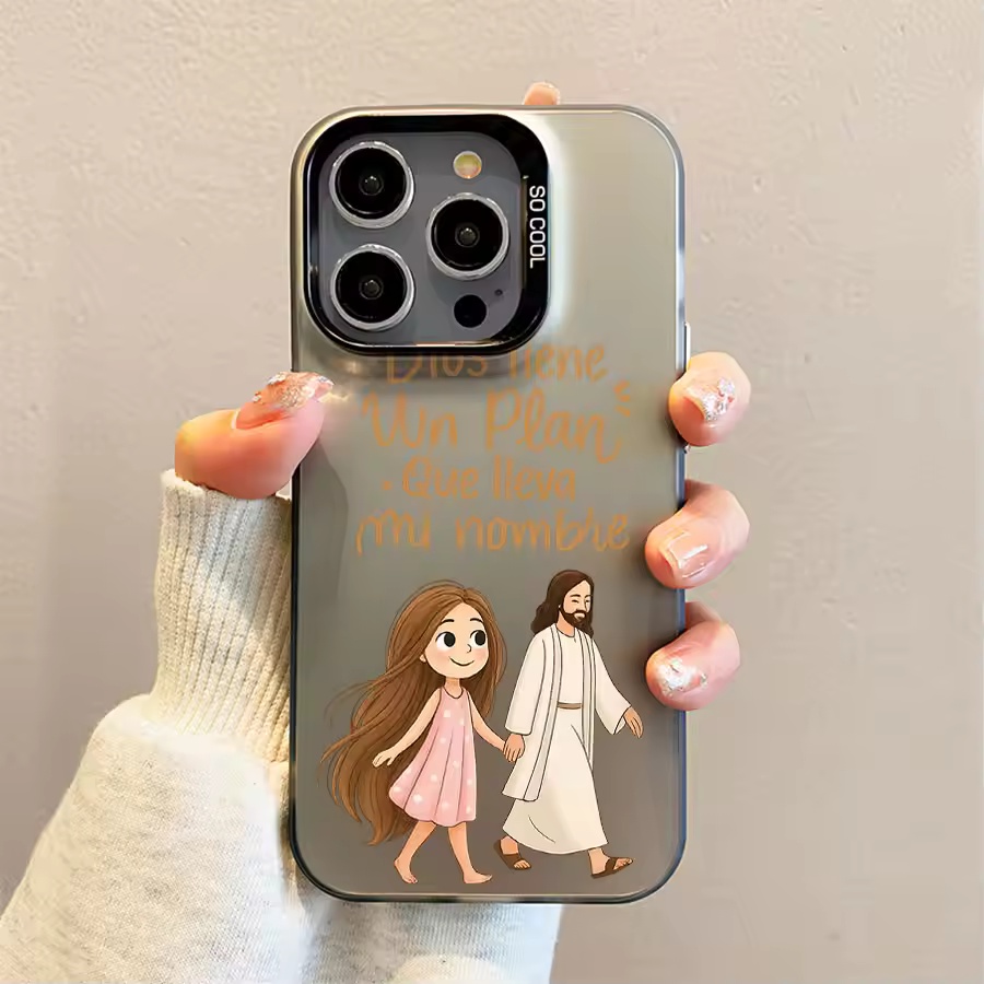 Apple Iphone 15 Pro Max - Schattig meisje loopt met God Matte