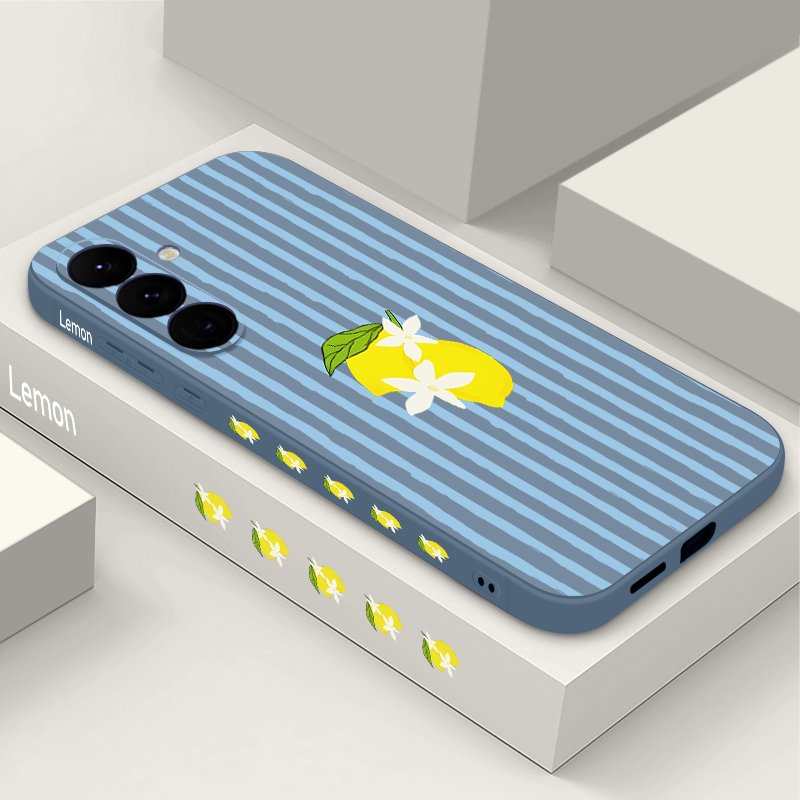 Samsung Galaxy S25 - Stripe Lemon Print TPU Telefoonhoesje voor