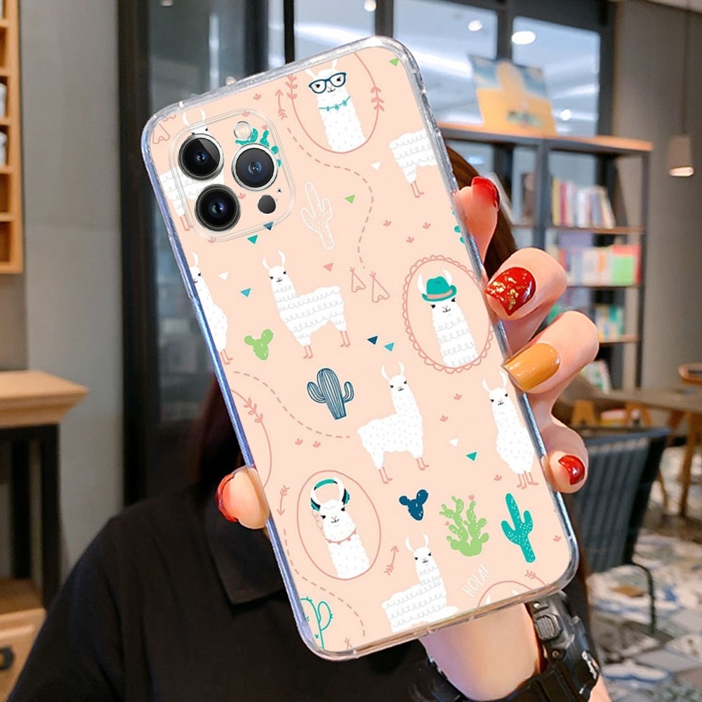 Cartoon Lama Telefoon Hoesje V - Apple Iphone 15 Pro Max recensie en prijs