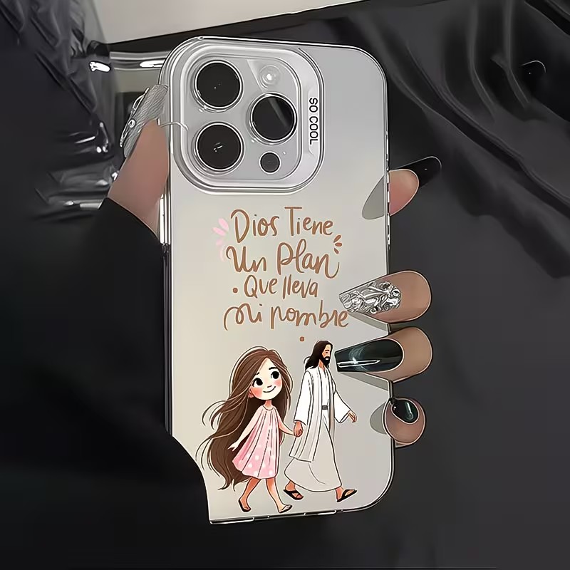 Schattig meisje loopt met God  - Apple Iphone 15 Pro Max recensie en prijs