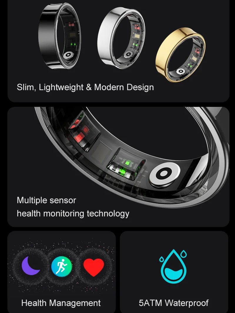 Nieuwe Smart Ring R09 Gezondhe - Temperature Ring Skin recensie en prijs
